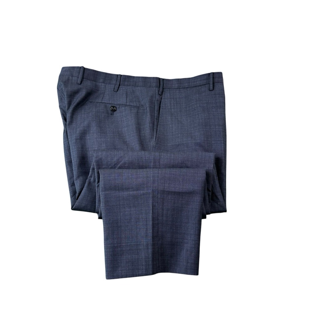 Incotex Blue Checked Current Super 100s Wool Trouser Size 40x29